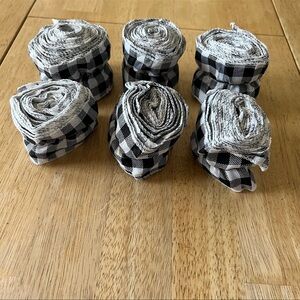 Buffalo Plaid Ruffled Fabric Ribbon/Garland